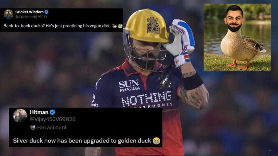 "Silver Duck Upgraded To Golden": Virat Kohli Trolled For Twin Ducks In IPL 2026